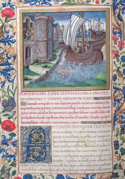 Illustration from Book XVI, Chapter 1 of the Antiquities of the Jews by Flavius Josephus by French School
