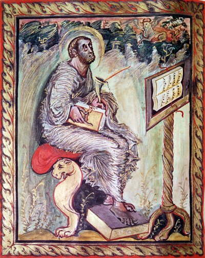 St. Luke, from the Ebbo Gospels, c.816-835 by French School