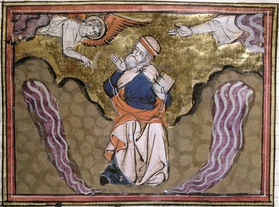 The Prophet Ezekiel, miniature from a Bible Historiale by French School