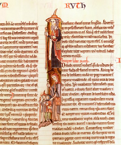 Ruth and Boaz, from a Bible by French School