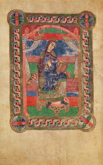 St. Radegund (518-87) on a Throne, from the Life of St. Radegund by French School