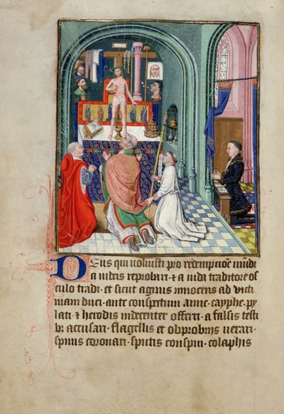 The Mass of St. Gregory from a Book of Hours, Made for Phillipe Le Hardi, Duke of Burgundy by French School
