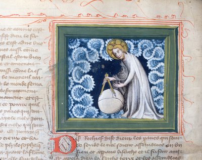 God Creating the World (from the Bible des Grands Augustins, 1494) by French School