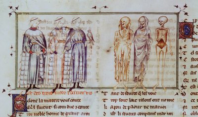 The Story of the Three Living Men and the Three Dead Men by French School