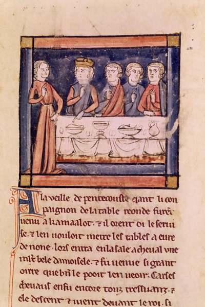 On the Eve of Pentecost, from Livre de Messire Lancelot du Lac by French School