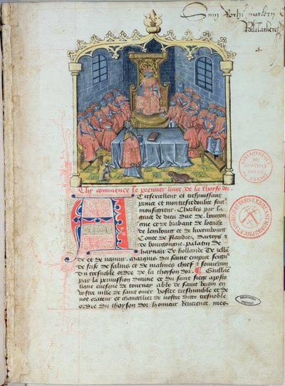 Charles the Bold, Duke of Burgundy and the Knights of the Order of the Golden Fleece, from The History of the Golden Fleece by Guillaume Filastre by French School