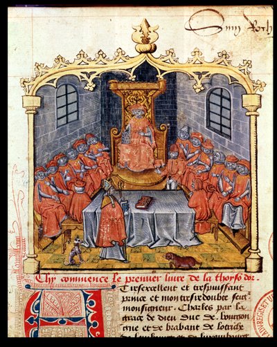 Charles the Bold, Duke of Burgundy and the Knights of the Order of the Golden Fleece, from The History of the Golden Fleece by Guillaume Filastre by French School