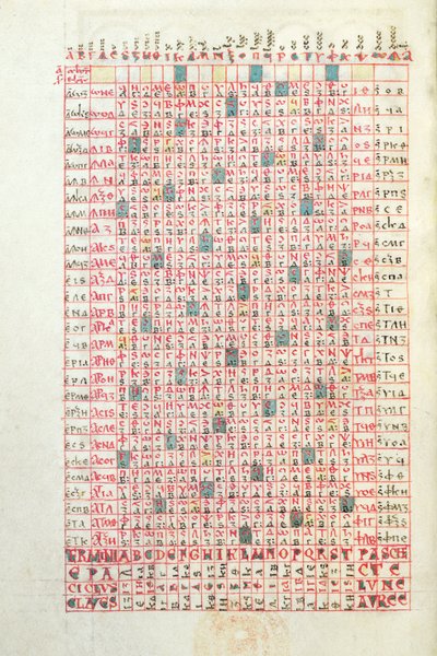 A Perpetual Calendar, from the Breviary of Mont-Cassin, late 11th or early 12th century by French School