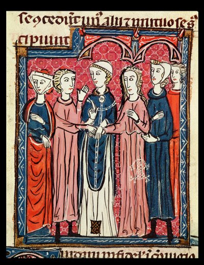 A Marriage, from Decrets de Gratien by French School