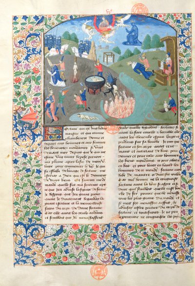 Scenes of Battle, Killing and Hell from De Casibus Virorum Illustrium by Giovanni Boccacci by French School