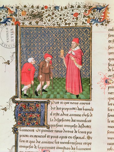 Beggars, from Livre des Proprietes des Choses by Barthelemy l