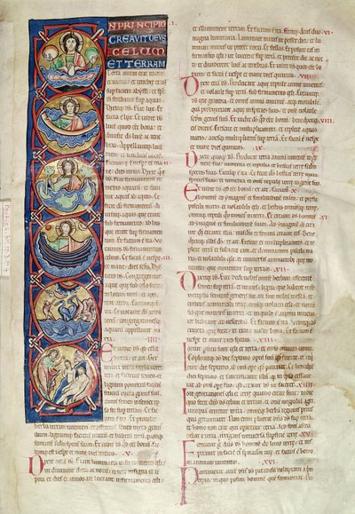 The Six Days of the Creation, from the Bible of St. Sulpicius of Bourges by French School