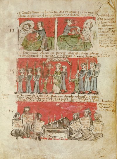 Scenes from the lives of Students of the College of Hubant or the Ave Maria by French School
