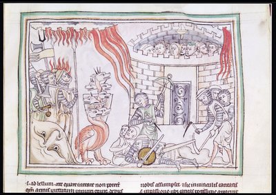 The Celestial Fire Destroying the Army of Satan, scene from the Apocalypse by French School