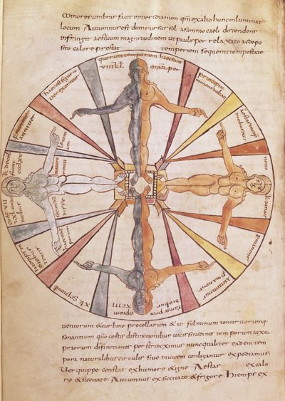 Wheel of the Seasons and Months, from De Natura Rerum by St. Isidore of Seville by French School