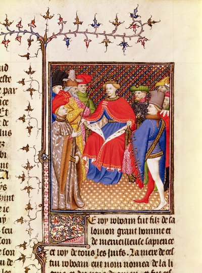 Rosane replies to the envoys from the people, from the Jean Sans Peur edition of De Casibus virorum illustrarium by Giovanni Boccaccio by French School