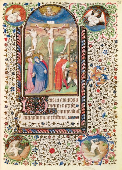 Crucifixion, from a Book of Hours used by a woman from Poitiers by French School
