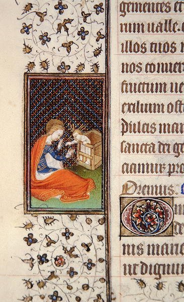 Virgin and Child (detail) from a French Book of Hours, c.1445-50 by French School