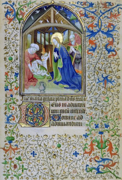 The Virgin and Joseph Adore the Newborn Christ, from a Book of Hours, Amiens by French School