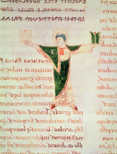 Historiated letter T from the Commentary on the Epistles of St. Paul by French School