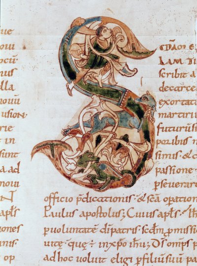 Ms 67 fol.195 Historiated initial 