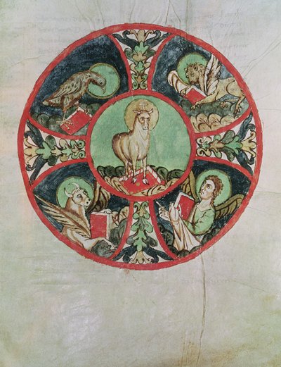 The Lamb of God surrounded by the Symbols of the Evangelists by French School