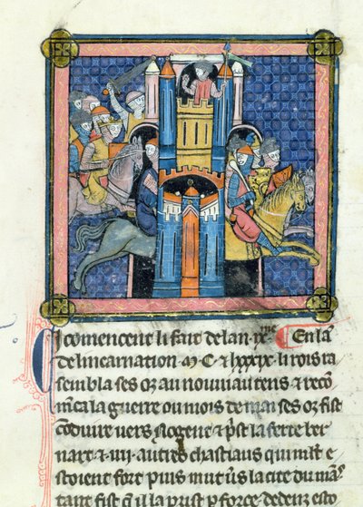 The Taking of Le Mans by Philippe-Auguste (1165-1223) in 1189 by French School