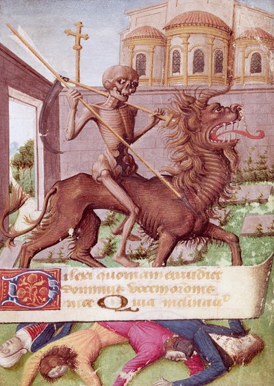 The Triumph of Death, from a Book of Hours by French School