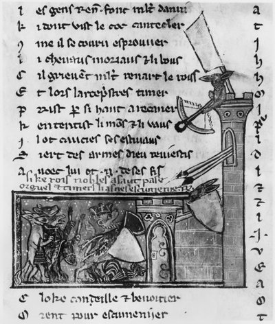 Attack of a castle, from Le Roman de Renart by French School