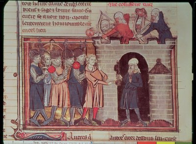 1st Crusade. Surrender of Tarsus to Tancred de Hauteville by French School