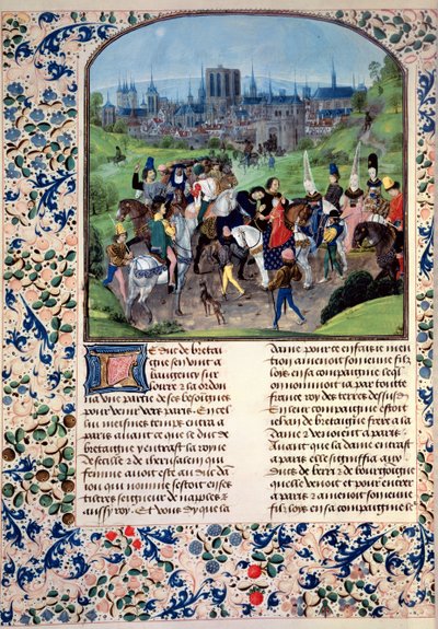 Entry of Young Louis II of Anjou into Paris, from Froissart