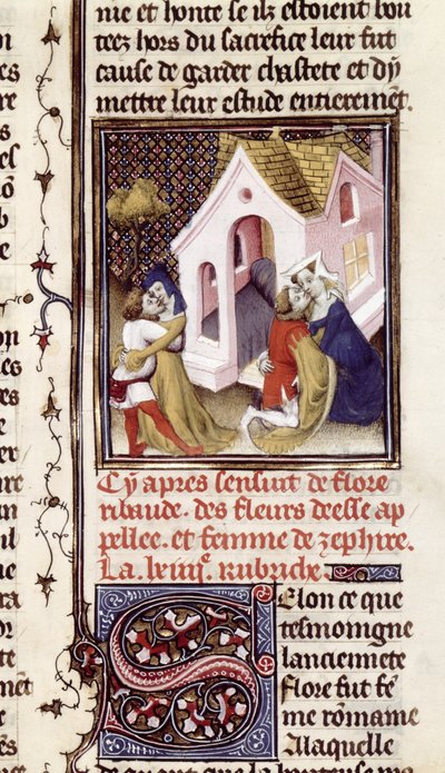 Prostitutes with Clients, from Des Claires et Nobles Femmes, by Giovanni Boccaccio (1313-75) c.1403 by French School