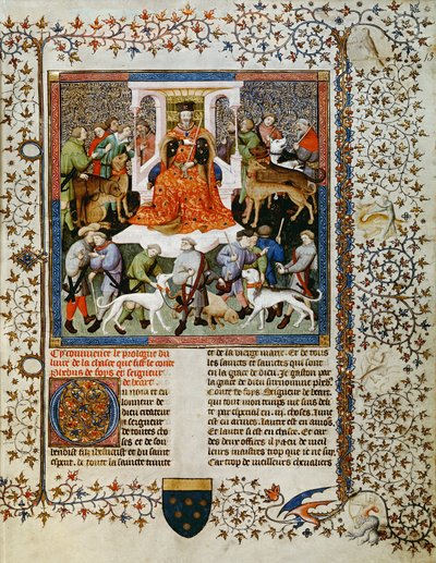 Preparing for the hunt, from the Livre de la Chasse by Gaston Phebus de Foix by French School