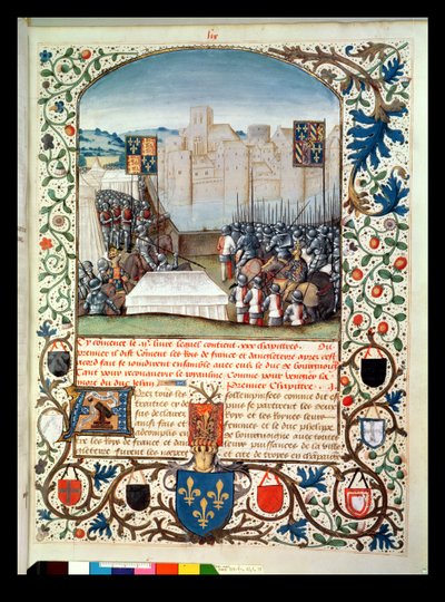 The Burgundian and English Armies, from Anciennes Chroniques d