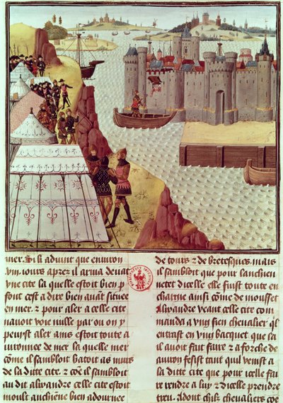 Page from the Histoire du Grand Alexandre by Jean Vauquelin, c.1465 by French School