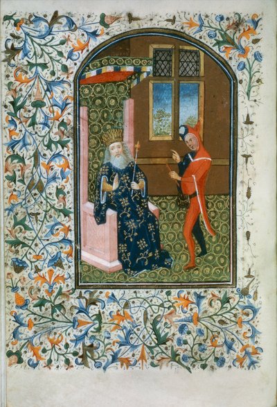 King and jester, c.1460 by French School
