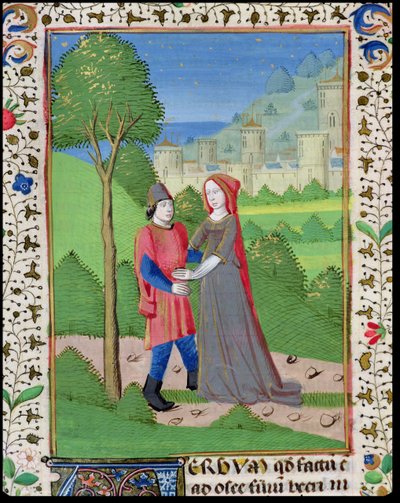 Hosea and the Prostitute, from the Bible of Jean XXII by French School