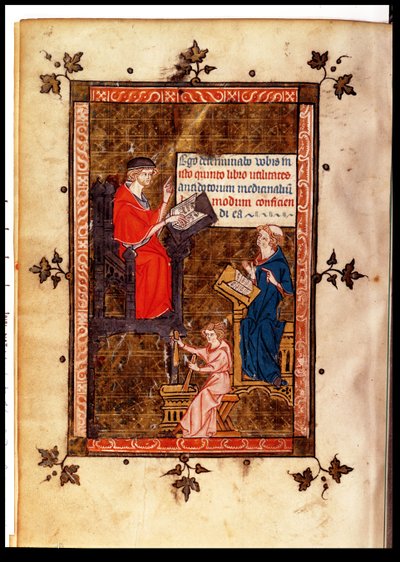 Antidote teaching from Canon of Medicine by Avicenna, translated by Gerard de Cremone, c.1320 by French School