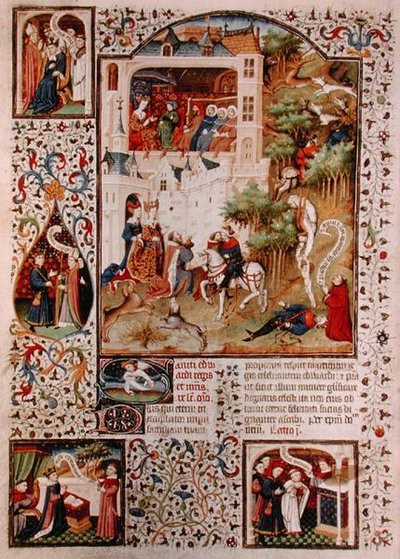 The Death of St. Edward the Confessor (1003-66) from the Breviary of the Duke of Bedford, c.1424-1435 by French School