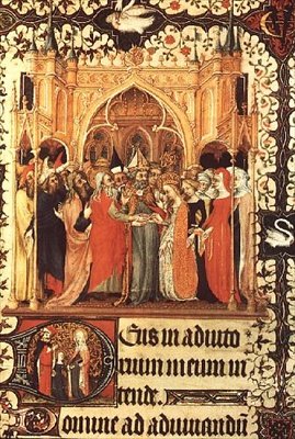 The Marriage of the Virgin, from the Grandes Heures de Duc de Berry by French School