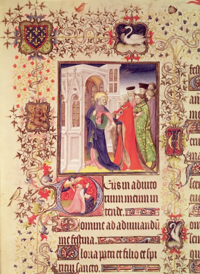 Jean de France, Duc de Berry being led by St. Peter into the Gates of Heaven (detail) by French School