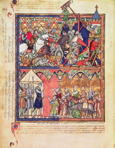 Joshua, from the Morgan Picture Bible, c.1244-54 by French School