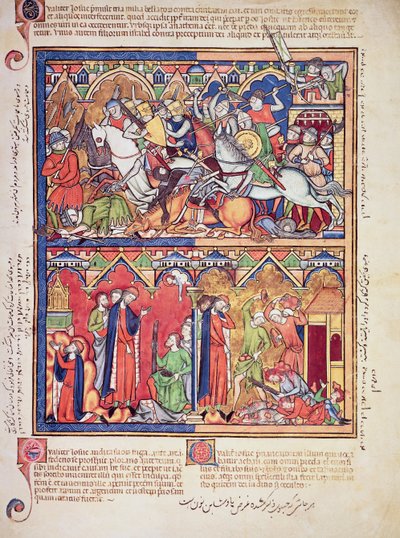 Joshua, from the Morgan Picture Bible, c.1244-54 by French School
