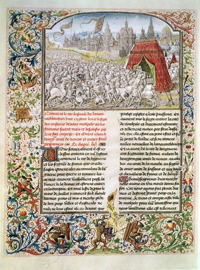 Battle of Nicopolis in 1396, Facsimile of the Breslau Manuscript, from Froissart