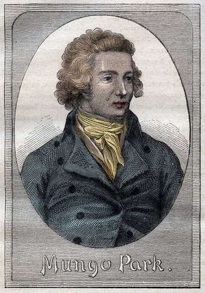 Portrait of Mungo Park, Scottish explorer - illustration from The Great Mariners of the 18th century by French School