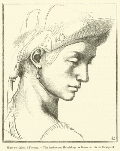 Uffizi Museum, Florence (engraving) by French School