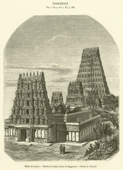 Louvre Museum, Model of the Indian Temple of Jagannath (engraving) by French School