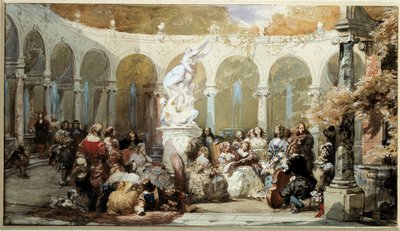 Musical Scene in the Gardens of Versailles by French School