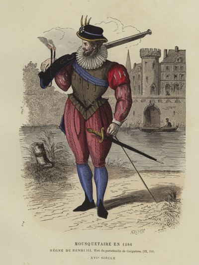 Musketeer of the reign of Henry III of France, 1586 by French School