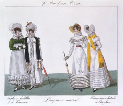 Mutual Borrowing, plate from the series Le Bon Genre by French School
